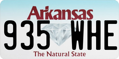 AR license plate 935WHE