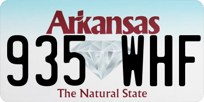 AR license plate 935WHF