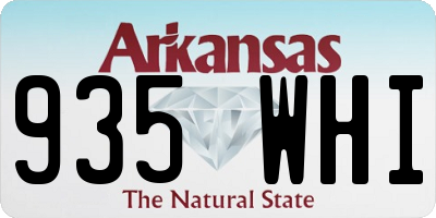 AR license plate 935WHI