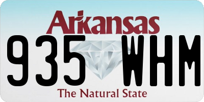AR license plate 935WHM