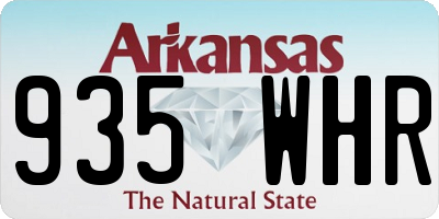 AR license plate 935WHR