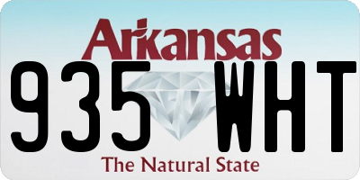 AR license plate 935WHT