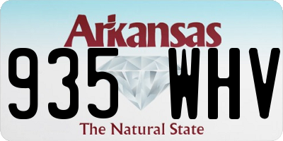 AR license plate 935WHV