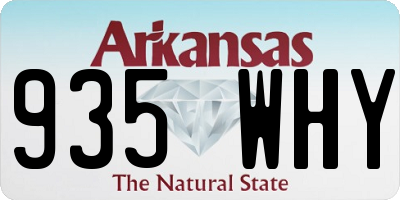 AR license plate 935WHY