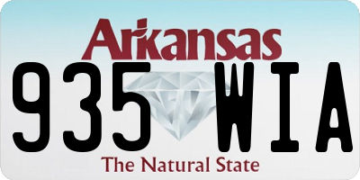 AR license plate 935WIA