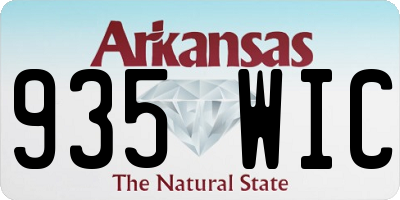 AR license plate 935WIC