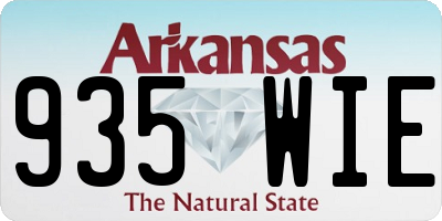 AR license plate 935WIE
