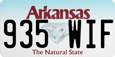 AR license plate 935WIF