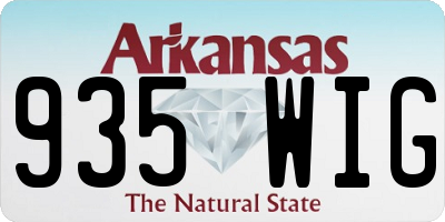 AR license plate 935WIG