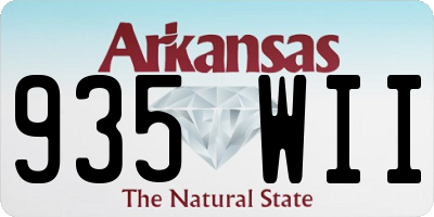 AR license plate 935WII