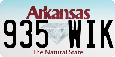AR license plate 935WIK