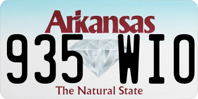 AR license plate 935WIO