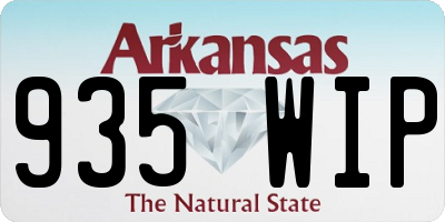 AR license plate 935WIP