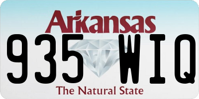 AR license plate 935WIQ
