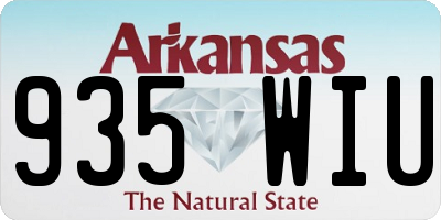 AR license plate 935WIU
