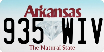 AR license plate 935WIV