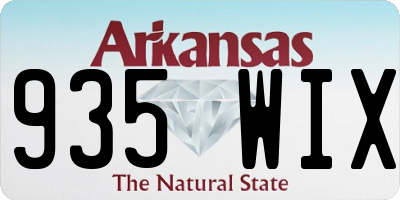 AR license plate 935WIX