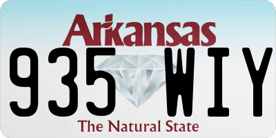 AR license plate 935WIY