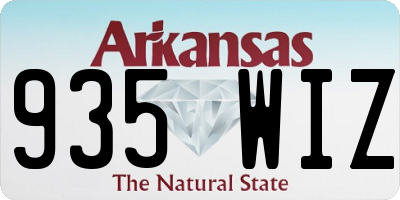 AR license plate 935WIZ
