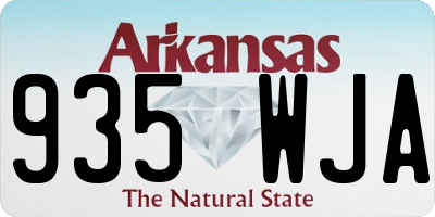 AR license plate 935WJA
