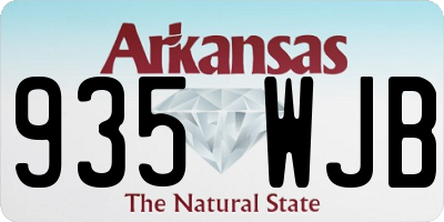 AR license plate 935WJB