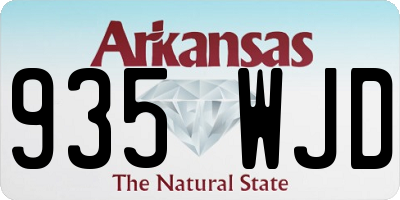 AR license plate 935WJD