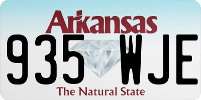AR license plate 935WJE