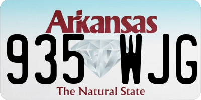 AR license plate 935WJG