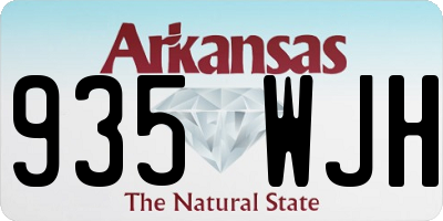 AR license plate 935WJH