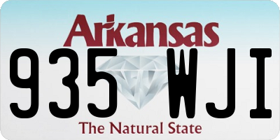 AR license plate 935WJI