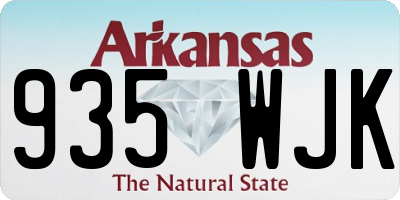AR license plate 935WJK
