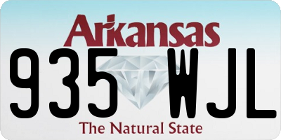 AR license plate 935WJL