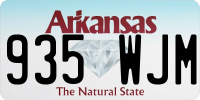 AR license plate 935WJM