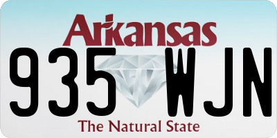 AR license plate 935WJN