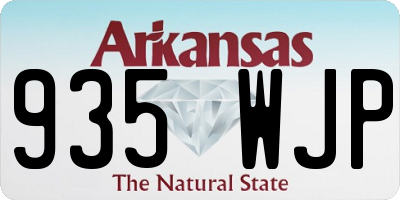 AR license plate 935WJP