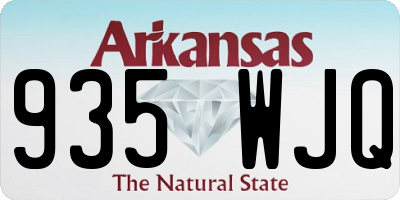 AR license plate 935WJQ