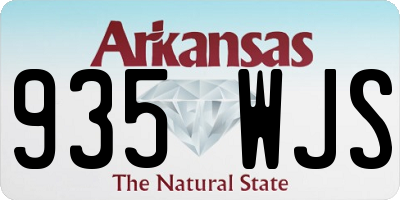 AR license plate 935WJS