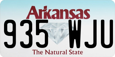 AR license plate 935WJU