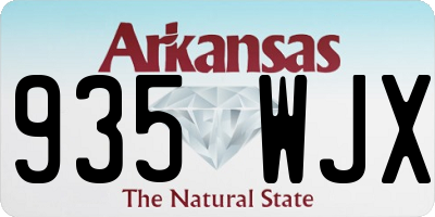 AR license plate 935WJX