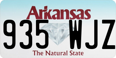 AR license plate 935WJZ