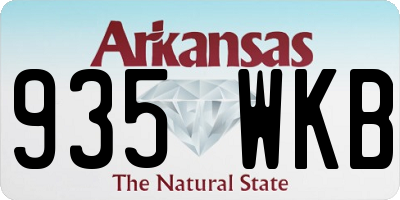AR license plate 935WKB