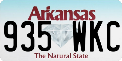 AR license plate 935WKC