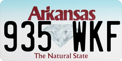 AR license plate 935WKF