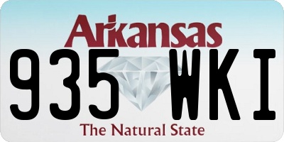 AR license plate 935WKI