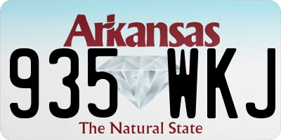 AR license plate 935WKJ