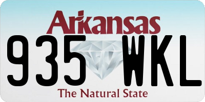 AR license plate 935WKL