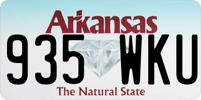 AR license plate 935WKU