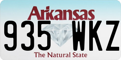 AR license plate 935WKZ