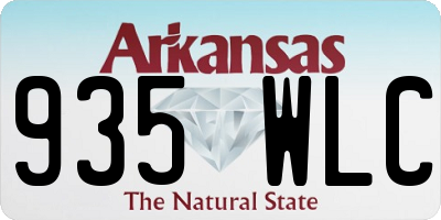 AR license plate 935WLC
