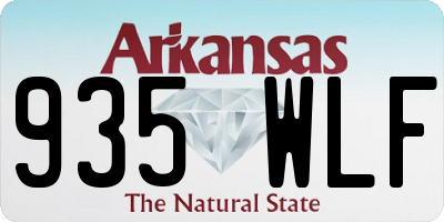 AR license plate 935WLF